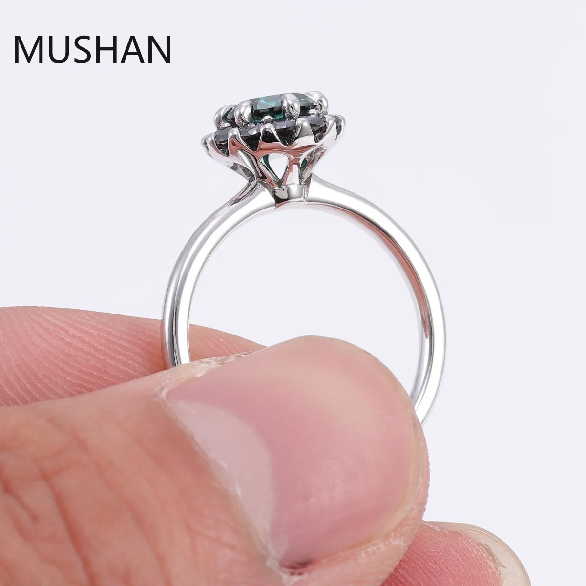 MUSHAN Luxury Custom 14K 18K Gold Rings Band Jewelry With Moissanite Diamond Lab Grown Gemstones Diamond Wedding Ring For Women