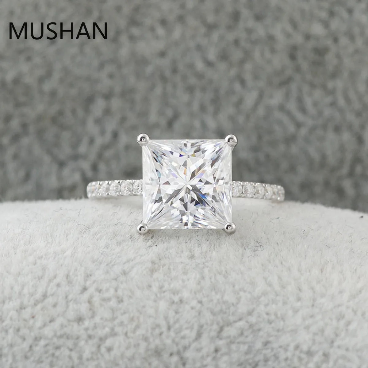 MUSHAN Luxury Custom 14K 18K Gold Rings Band Jewelry With Moissanite Diamond Lab Grown Gemstones Diamond Wedding Ring For Women