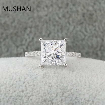 MUSHAN Luxury Custom 14K 18K Gold Rings Band Jewelry With Moissanite Diamond Lab Grown Gemstones Diamond Wedding Ring For Women