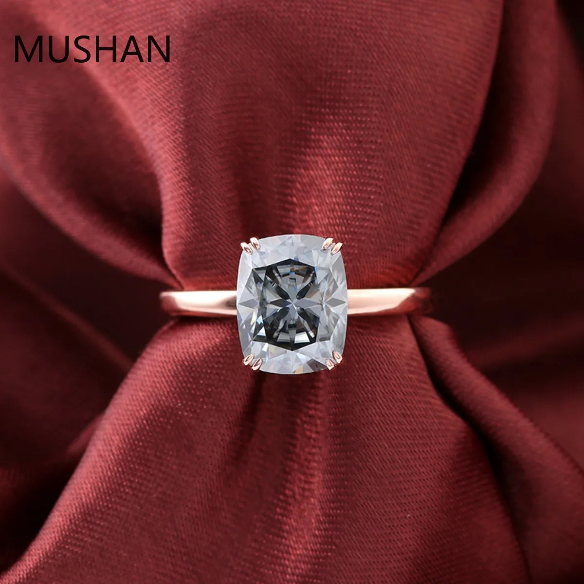 MUSHAN Luxury Custom 14K 18K Gold Rings Band Jewelry With Moissanite Diamond Lab Grown Gemstones Diamond Wedding Ring For Women