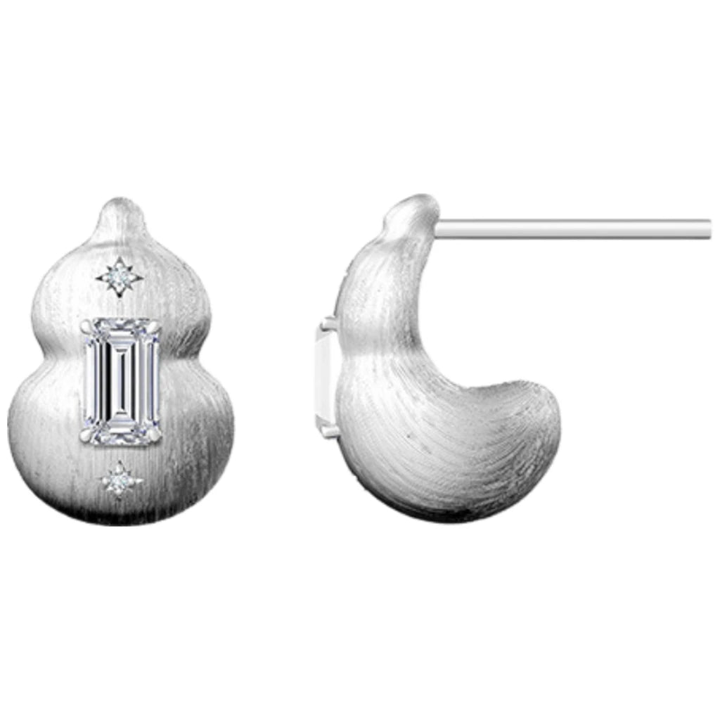 MUSHAN Joyería personalizada Pendientes de plata de ley 925, moissanita color D VVS1, pendientes de novia de amor fino, exquisitos accesorios de diamante
