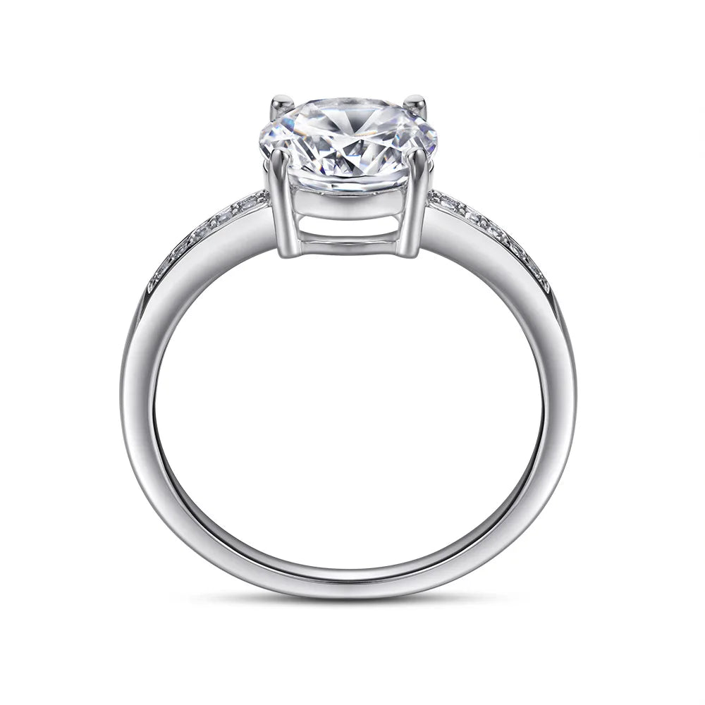 MuShan Jewelry 925 Sterling Silver Rings Bands Engagement Ring 5A Cubic Zirconia  Her Rings Bands Anniversary  Women Gift