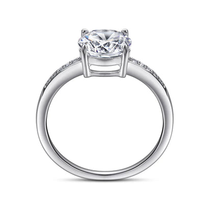 MuShan Jewelry 925 Sterling Silver Rings Bands Engagement Ring 5A Cubic Zirconia  Her Rings Bands Anniversary  Women Gift