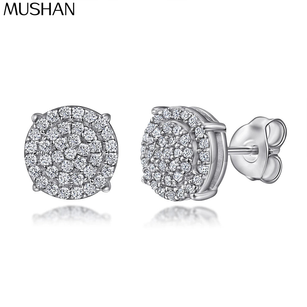 Pendientes de plata de ley 925 de la marca MuShan, con circonitas 5A, estilo colgante, de moda para novia, chapados en oro real, joyería fina.