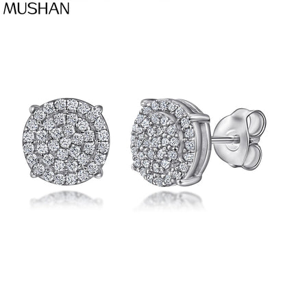 Pendientes de plata de ley 925 de la marca MuShan, con circonitas 5A, estilo colgante, de moda para novia, chapados en oro real, joyería fina.