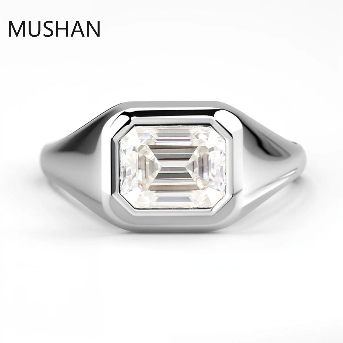 MUSHAN Luxury Custom 14K 18K Gold Rings Band Jewelry With Moissanite Diamond Lab Grown Gemstones Diamond Wedding Ring For Women