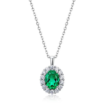 MuShan Jewelry 925 Sterling Silver Necklace Lab Grown Ruby Cushion Evening Wear for Women 18K Gold Plated Anniversary Necklace