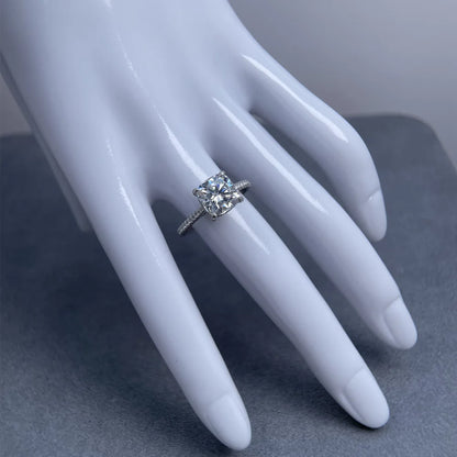 MuShan Designer Jewelry 925 Sterling Silver Ring VVS Moissanite Present Ring for Her 18K Gold Plated MST Patent Fine Jewellery