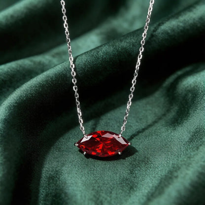 MuShan Jewelry 925 Sterling Silver Necklace Pendant Chain HCD Gemstones Bachelorette Gift Trendy Style Women Necklaces Jewelry