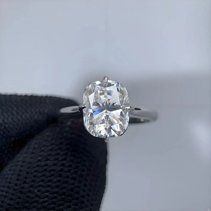 MUSHAN Luxury Jewelry 925 Sterling Silver Ring Band Women GRA Certificated Moissanite Diamond Emerald D Color Rings Fine Jewelry