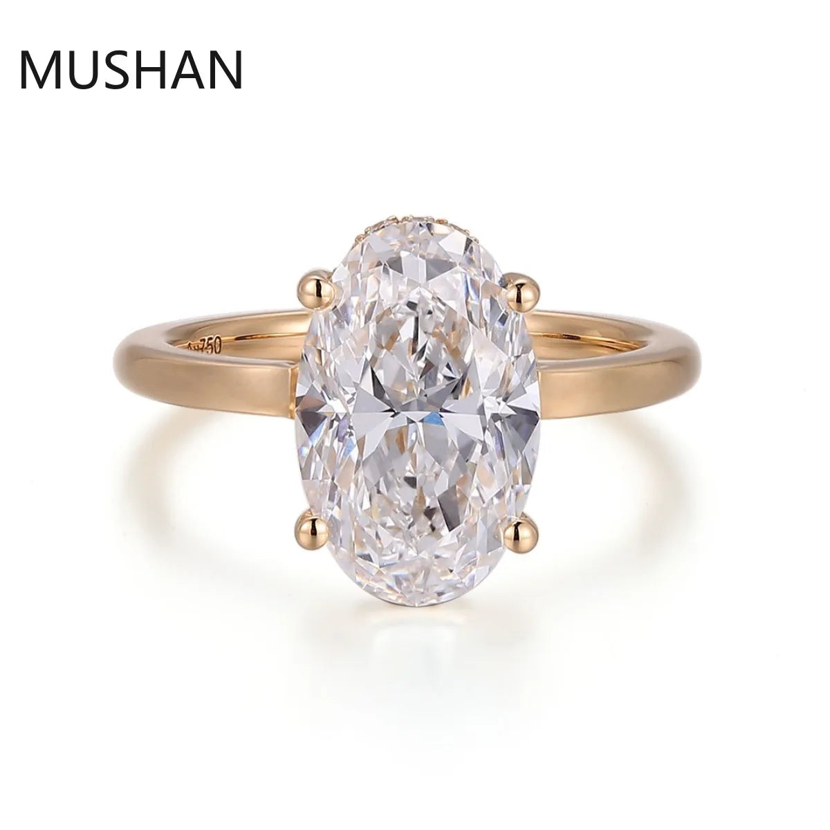 MUSHAN Luxury Custom AU750 14K 18K Gold Rings For Women Jewelry IGI 3ct Lab Grown Diamond Ring Designer EDF VVS Wedding Band