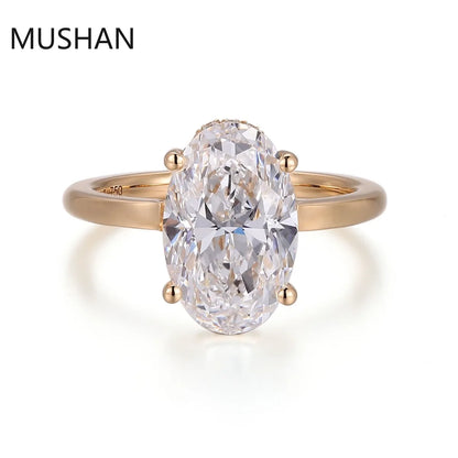 MUSHAN Luxury Custom AU750 14K 18K Gold Rings For Women Jewelry IGI 3ct Lab Grown Diamond Ring Designer EDF VVS Wedding Band