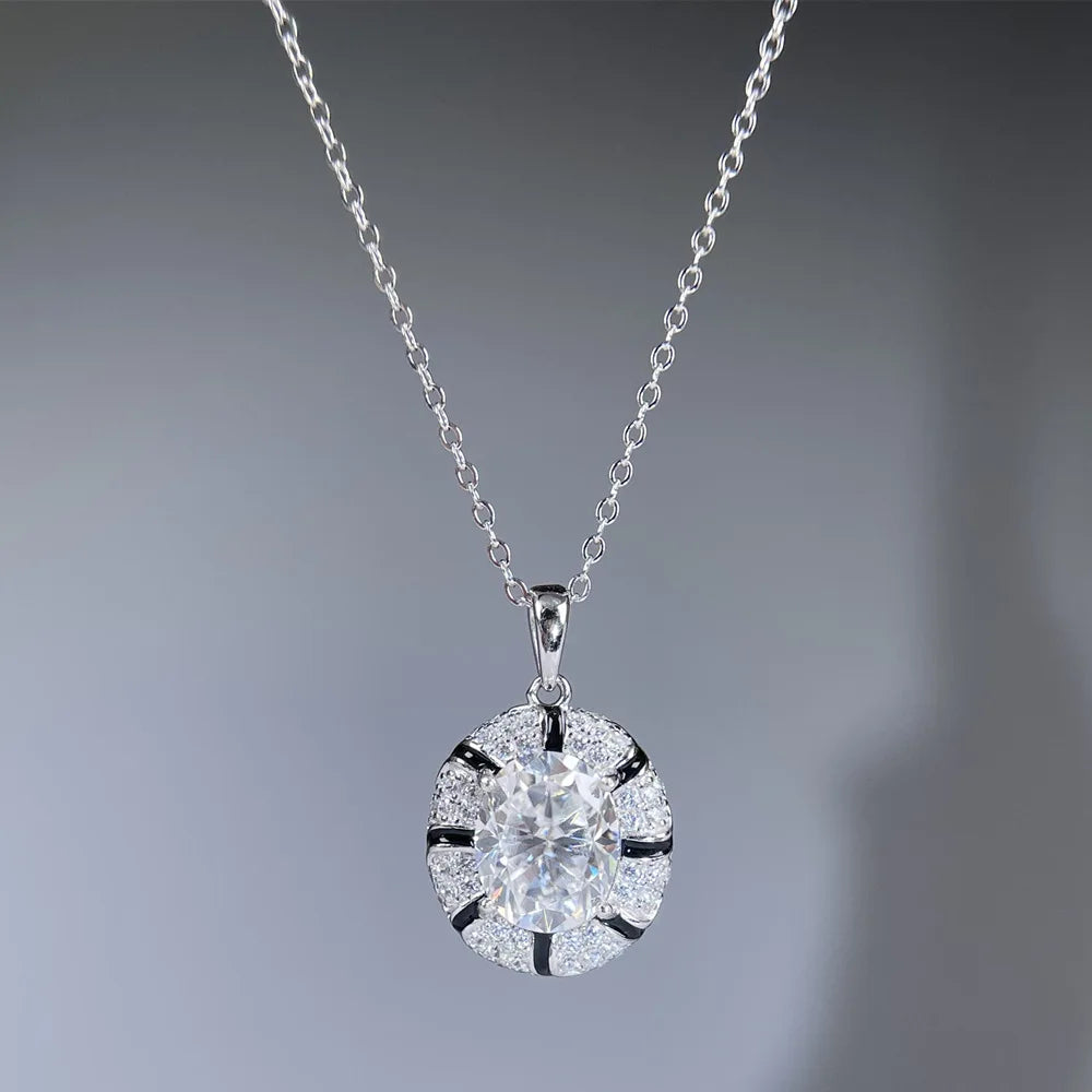 MuShan Designer Jewelry 925 Sterling Silver Chain Rope Teardrop Moissanite Bridal 18K Gold Plated for Wife MST Patent Necklaces
