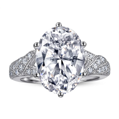 MuShan Jewelry 925 Sterling Silver Romantic Engagement Ring 7A Cubic Zirconia Valentine Delicate Anniversary  Women Gift
