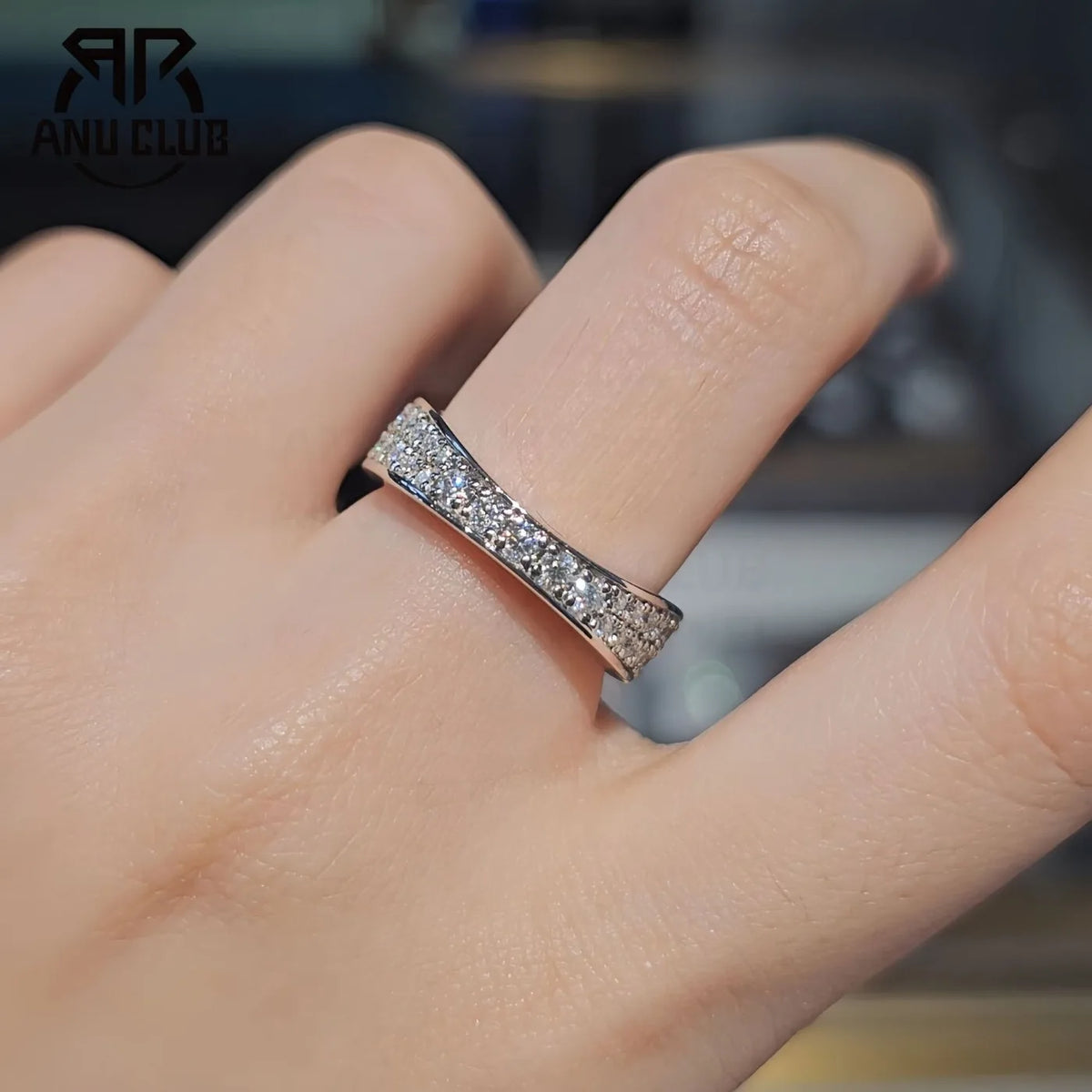 MUHAN Luxury Jewelry  925 Sterling Silver Ring Wedding Band  Women GRA Certificate Moissanite Diamond Rings D Color Fine Jewelry