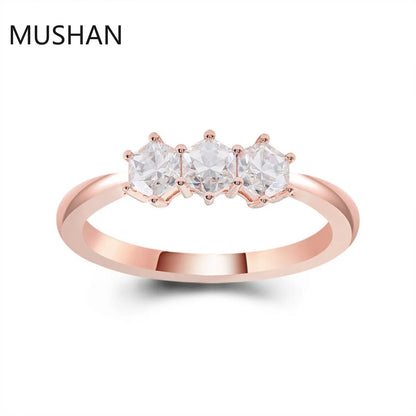 MUSHAN Luxury Custom 14K 18K Gold Rings Jewelry Moissanite Diamond GRA Certificate Wedding Ring For Women