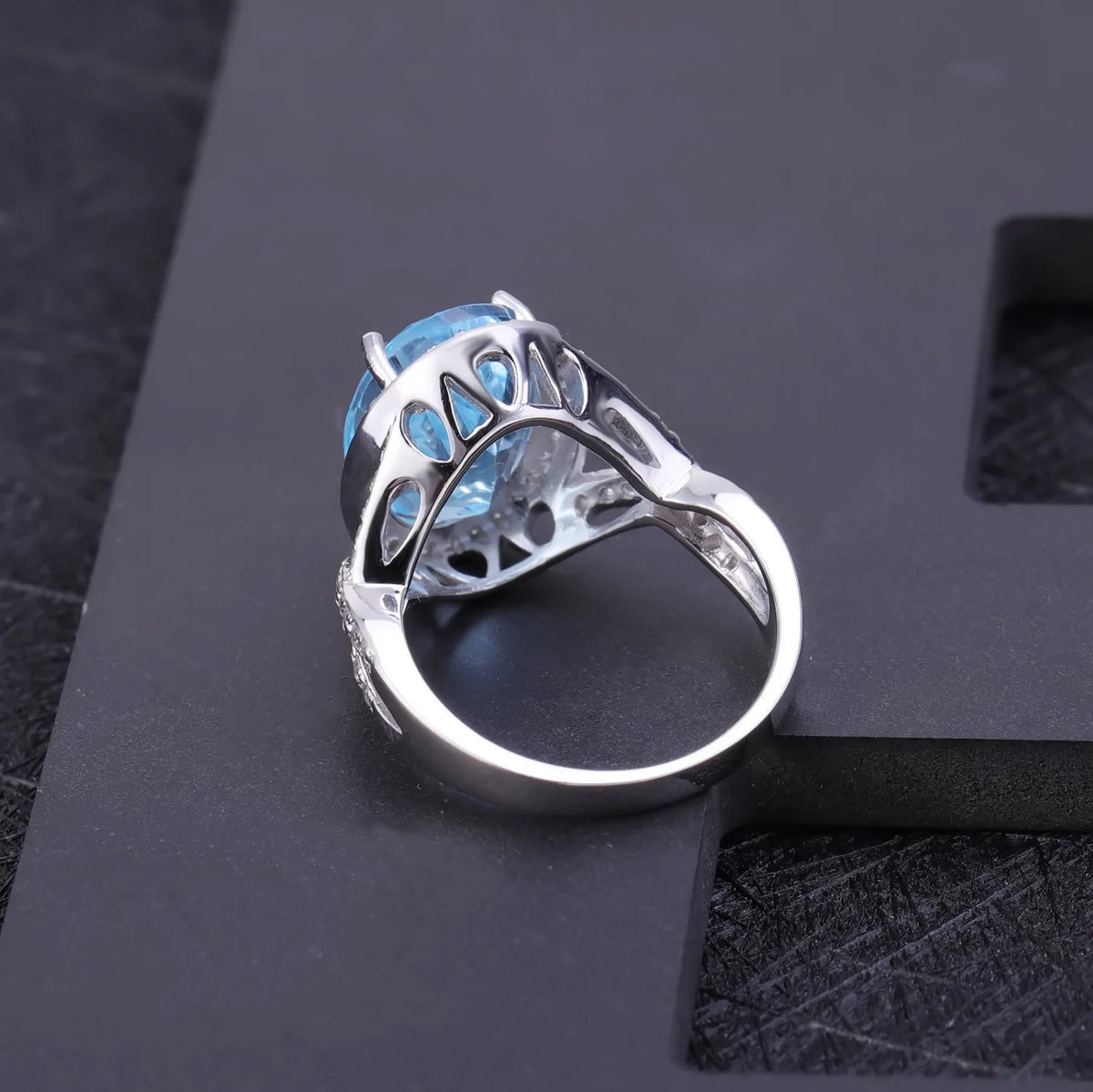 MUSHAN Custom Jewelry 925 Sterling Silver Ring Lab Green Sapphire Radiant Wedding Gift for Women 18K Gold Plated GRC Estate Ring