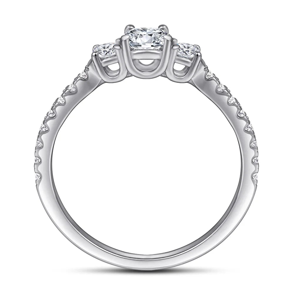 Bague de mariage MuShan Jewelry en argent sterling 925 avec diamant haute teneur en carbone, style minimaliste, cadeau pour femme, bijoux raffinés