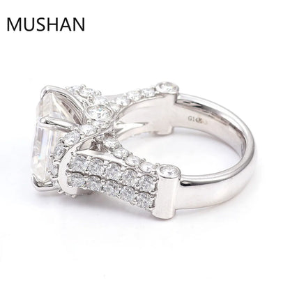 MUSHAN Luxury Custom 14K 18K Gold Rings Band Jewelry With Moissanite Diamond Lab Grown Gemstones Diamond Wedding Ring For Women