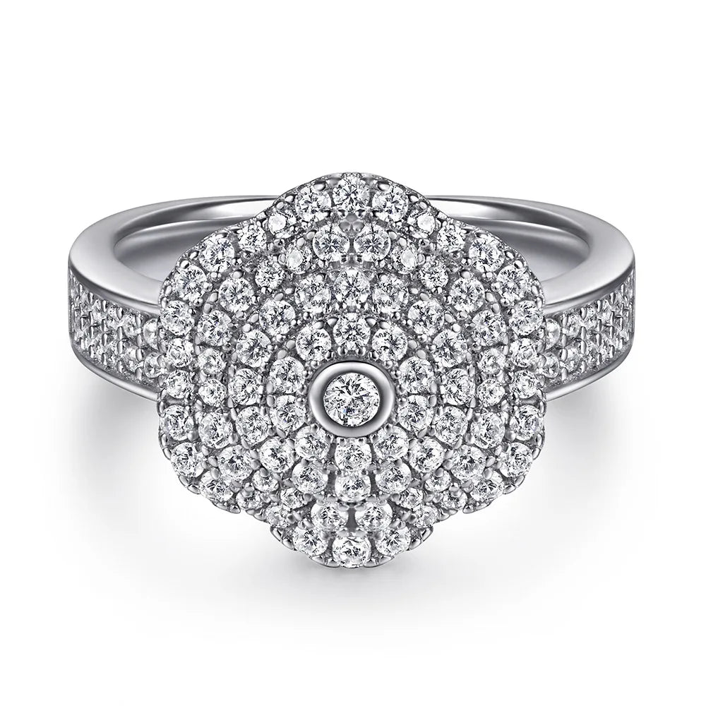Anillo de plata de ley 925 MuShan Designer Jewelry con circonita cúbica 7A estilo esmeralda para chica, joyería fina chapada en oro de 18K