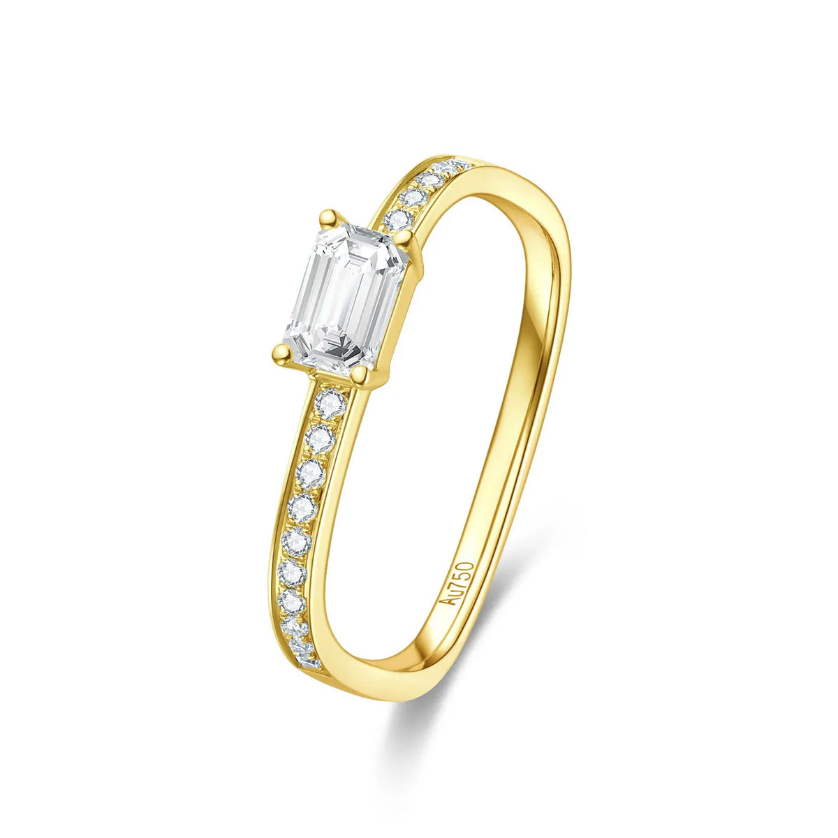 MUSHAN Luxury Custom 14K 18K Gold Rings Band Jewelry With Moissanite Diamond Lab Grown Gemstones Diamond Wedding Ring For Women