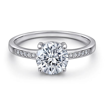 MuShan Jewelry 925 Sterling Silver Rings Bands Engagement Ring 5A Cubic Zirconia  Her Rings Bands Anniversary  Women Gift
