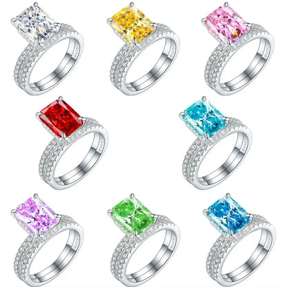 Bague MuShan Brand Jewelry en argent sterling 925, triangle en zircone cubique 7A, bijoux raffinés pour elle, plaqué or 18 carats