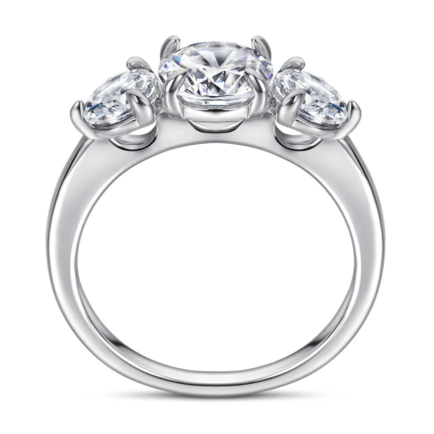 Anillos de compromiso de plata de ley 925 de MuShan Jewelry, bandas con circonita cúbica 7A, regalo romántico de aniversario y San Valentín para mujer