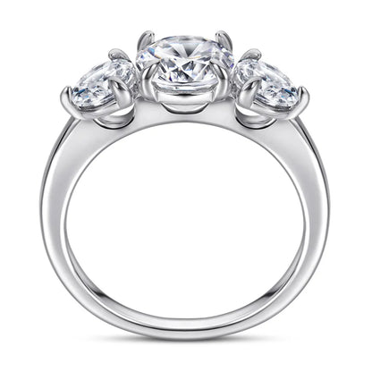 Anillos de compromiso de plata de ley 925 de MuShan Jewelry, bandas con circonita cúbica 7A, regalo romántico de aniversario y San Valentín para mujer