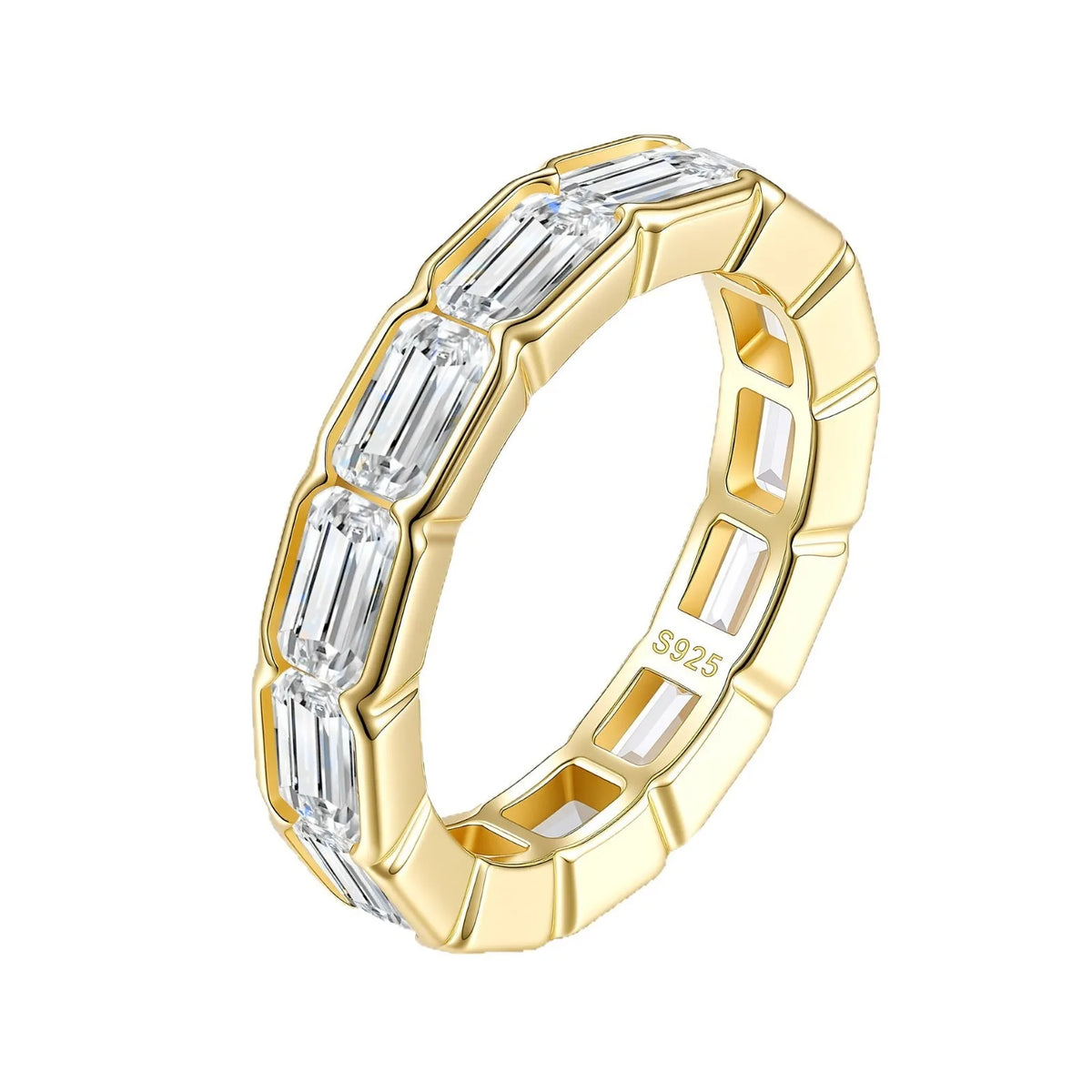 MUSHAN Luxury Jewelry 925 Sterling Silver Ring Band Women GRA Certificated Moissanite Diamond Emerald D Color Rings Fine Jewelry
