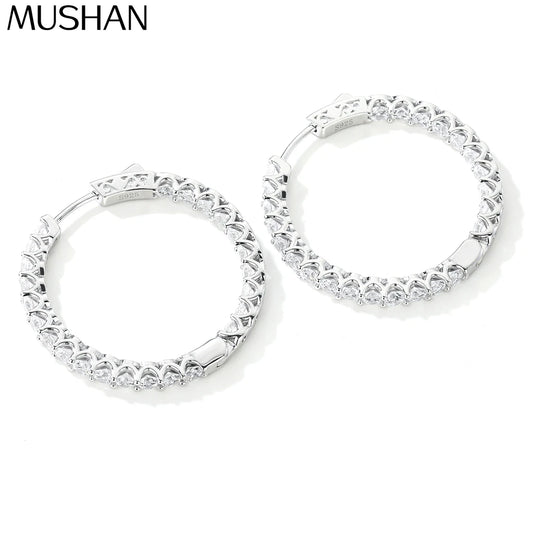 MuShan Jewelry 925 Sterling Silver Earring Designer High Carbon Gemstones 5A CZ Gemstones 925 Sterling Silver Studs Accessories