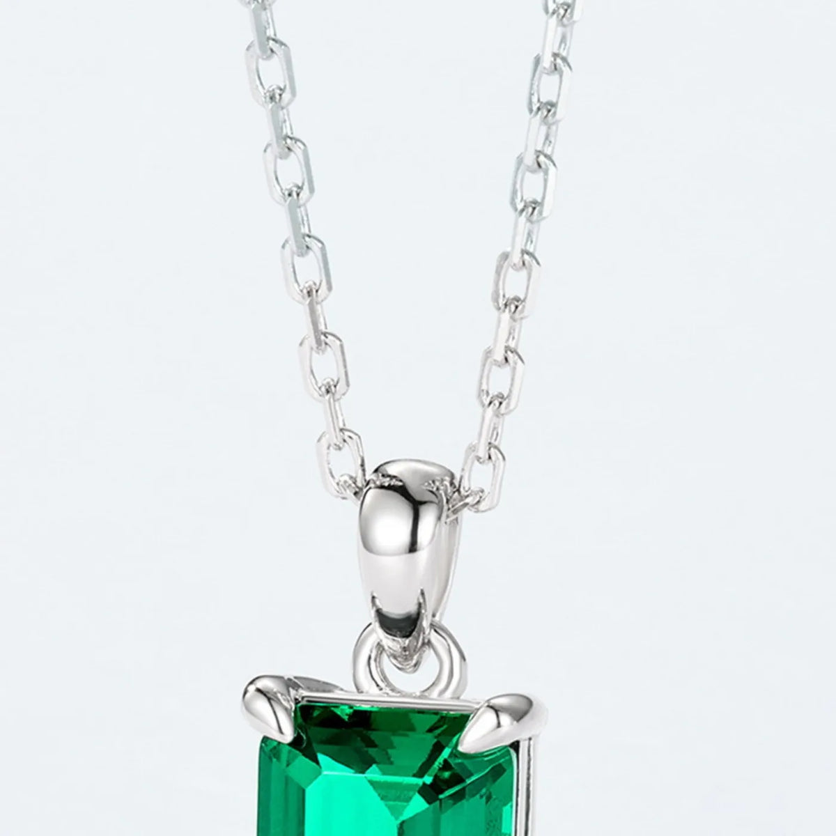 MUSHAN Luxury Jewelry 925 Sterling Silver Chain Pendant Necklace Lab Grown Emerald Ruby Gemstones Necklaces Pendants GRC Jewelry