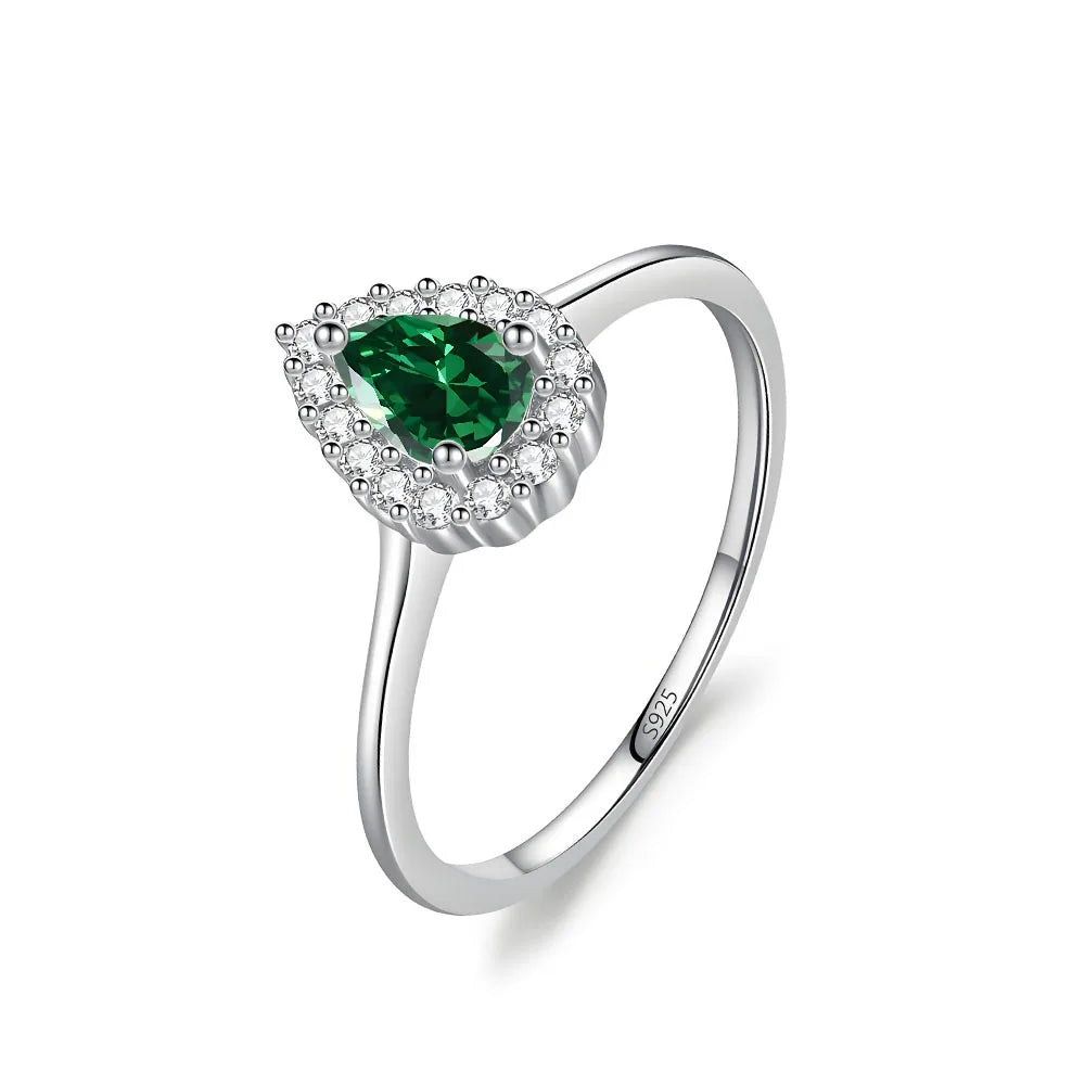 MuShan Jewelry 925 Sterling Silver Ring Wedding Band HCD Gemstones Christmas Gift Bachelorette Gift Women Rings Fine Jewelry