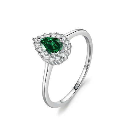 MuShan Jewelry 925 Sterling Silver Ring Wedding Band HCD Gemstones Christmas Gift Bachelorette Gift Women Rings Fine Jewelry