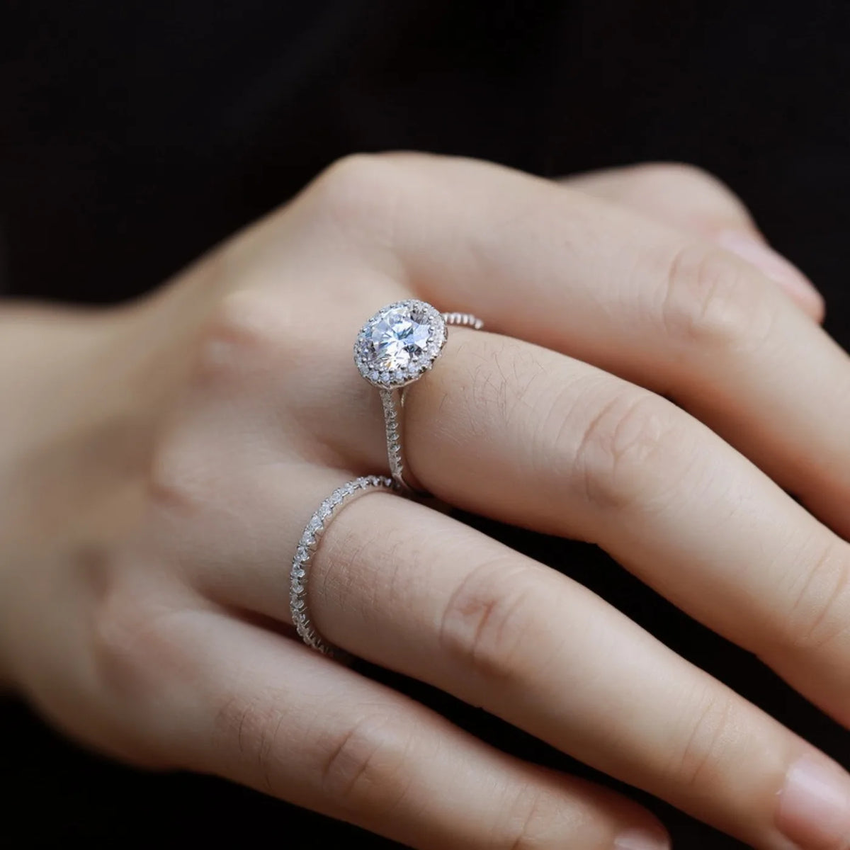 MUHAN Luxury Jewelry  925 Sterling Silver Ring Wedding Band  Women GRA Certificate Moissanite Diamond Rings D Color Fine Jewelry
