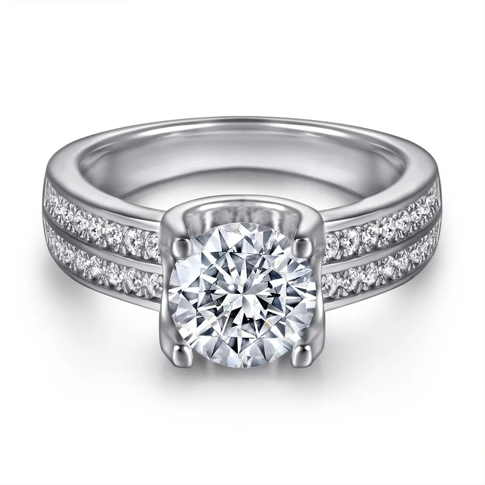 Bague de mariage MuShan Jewelry en argent sterling 925, diamant à haute teneur en carbone, cadeau pour demoiselle d'honneur, bague pour femme style chic, bijou raffiné