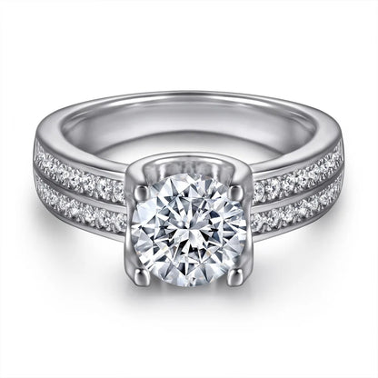 Bague de mariage MuShan Jewelry en argent sterling 925, diamant à haute teneur en carbone, cadeau pour demoiselle d'honneur, bague pour femme style chic, bijou raffiné
