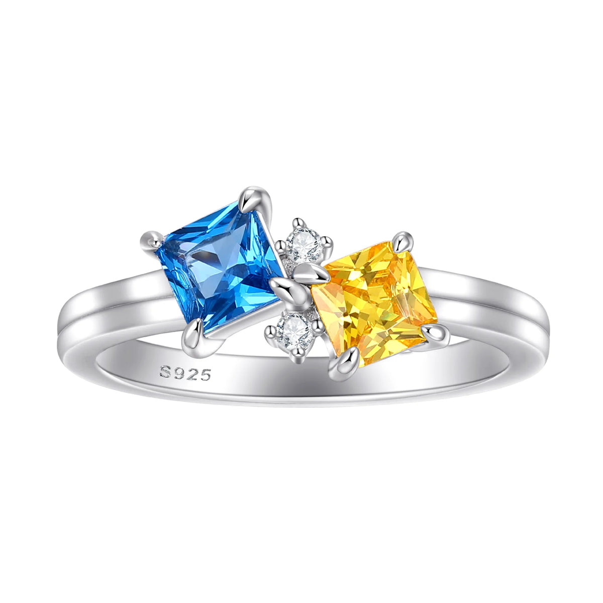 Bague MuShan en argent sterling 925, zircon de grade 5A, motif triangle, bijou de mariage pour femme, plaqué or 18 carats, bijou raffiné.
