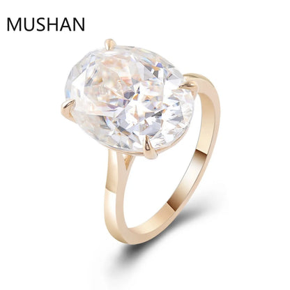 MUSHAN Luxury Custom D Color GRA Certificated 14K 18K Gold Rings Band Jewelry Moissanite Diamond Wedding Ring For Women