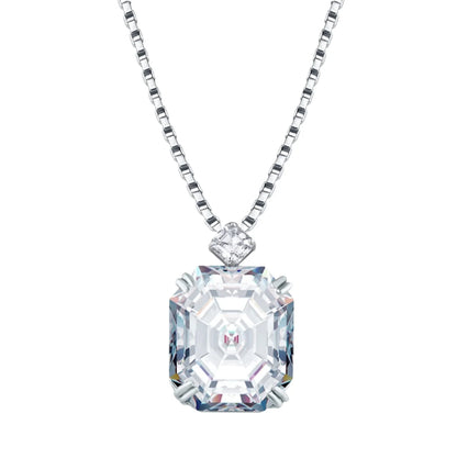 MUSHAN Luxury Jewelry 925 Sterling Silver Necklace For Women 22 Carat HCD Green Gemstones Dangle Pendant Necklace Fine Jewelry