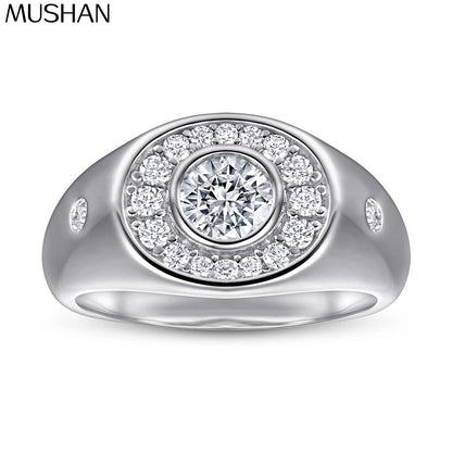 MuShan Jewelry 925 Sterling Silver Rings Bands Rings Bands Ring 7A Cubic Zirconia Valentine Engagement Anniversary  Women Gift