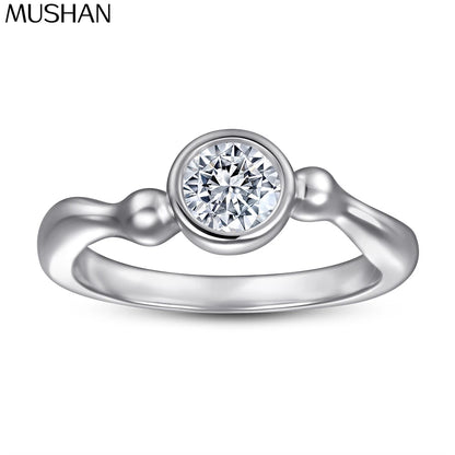 MuShan Jewelry 925 Sterling Silver Rings Bands Engagement Ring 5A Cubic Zirconia Rings Bands Anniversary Rings Bands  Women Gift