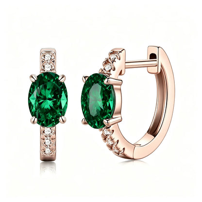 MUSHAN Custom Jewelry 925 Sterling Silver Stud 2.15CT Earrings Women Lab Grown Gemstones Ruby Emerald Sapphire Stud Drop Jewelry