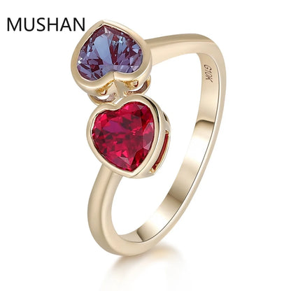 MUSHAN Luxury Custom 14K 18K Gold Rings Band Jewelry With Moissanite Diamond Lab Grown Gemstones Diamond Wedding Ring For Women