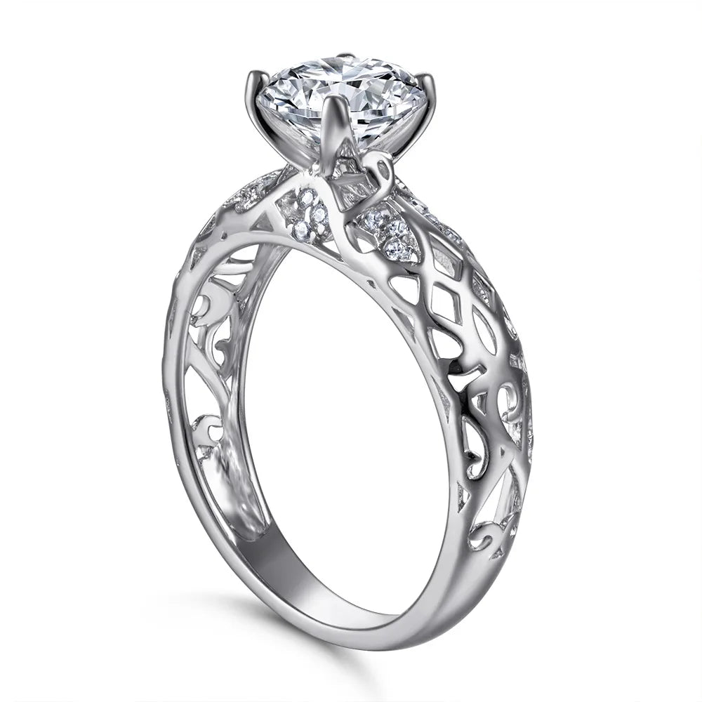 MuShan Designer Jewelry 925 Sterling Silver Ring Zircon 7A Triangle Date Night for Wife 18K Gold Plated Fine Jewelry Rings