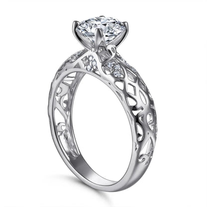MuShan Designer Jewelry 925 Sterling Silver Ring Zircon 7A Triangle Date Night for Wife 18K Gold Plated Fine Jewelry Rings