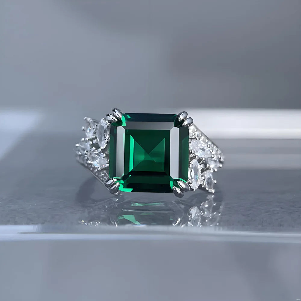 Anillo de boda de plata de ley 925 MuShan Jewelry, alianza con diamante de alto carbono, regalo de San Valentín para mujer, joyería fina