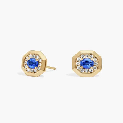 MUSHAN Custom Jewelry 925 Sterling Silver Ring Lab Blue Sapphire Oval Bridal Statement for Women 18K Gold Plated Classic Rings