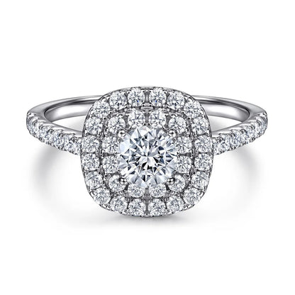 MuShan Jewelry 925 Sterling Silver Ring Wedding Band High Carbon Diamond Elegant Style Girlfriend Gift Women Rings Fine Jewelry