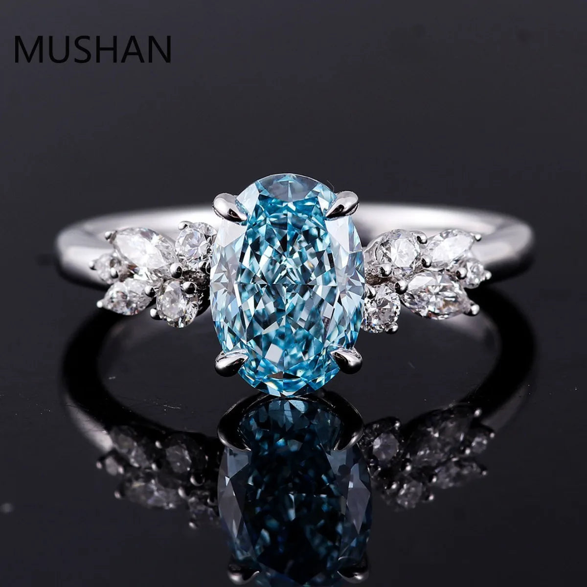 MUSHAN Luxury Custom 14K 18K Gold Rings Band Jewelry With Moissanite Diamond Lab Grown Gemstones Diamond Wedding Ring For Women